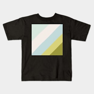 Colorful abstract green geometric pattern Kids T-Shirt